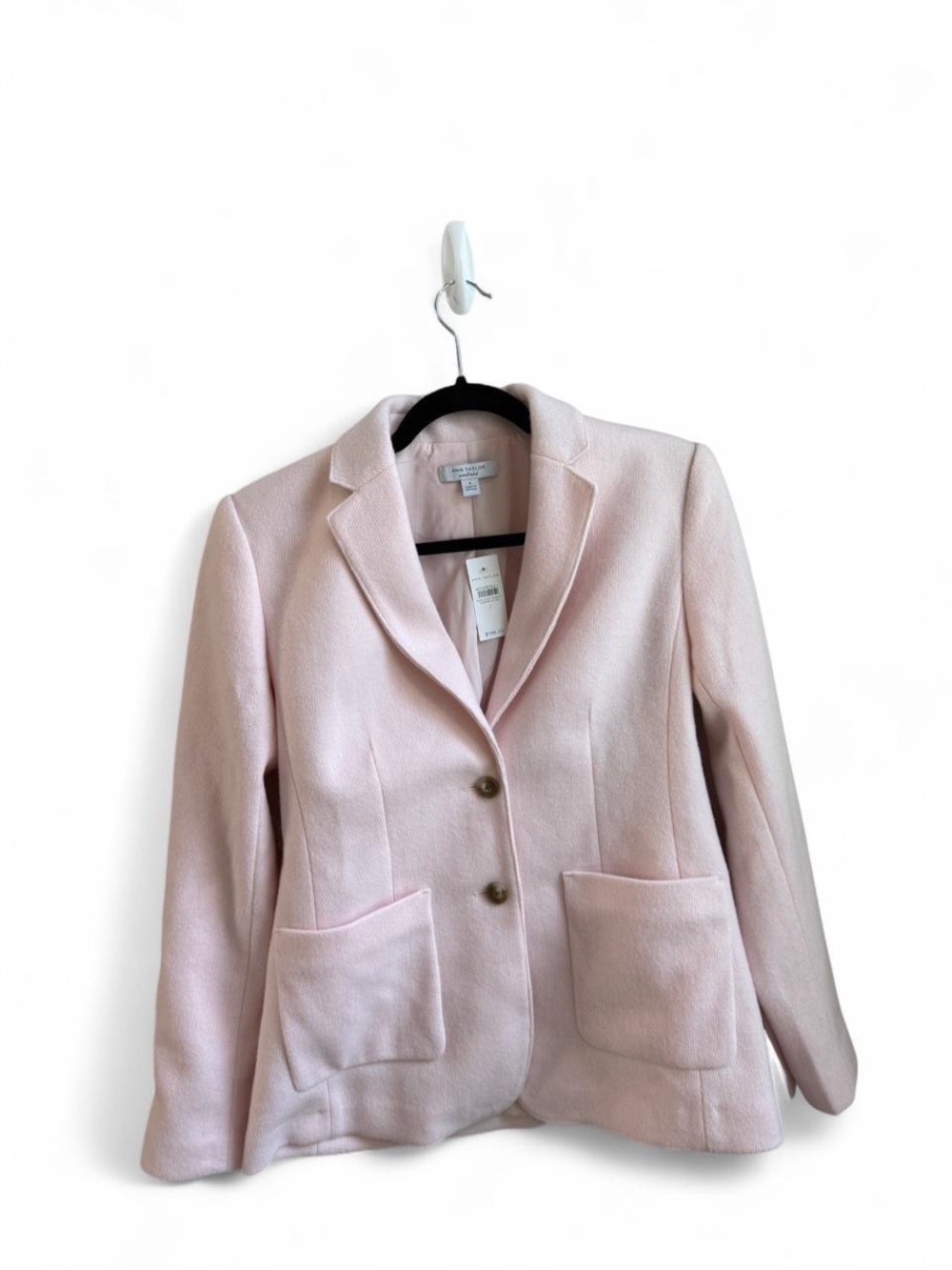 Ann Taylor Weekend Pink Structured Blazer